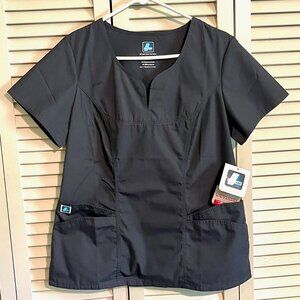 Scrubs Top * Adar Universal * Womens Sz Large * Pewter * New